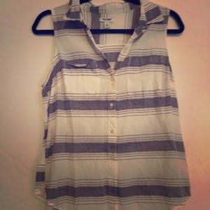 Button up sleeveless top
